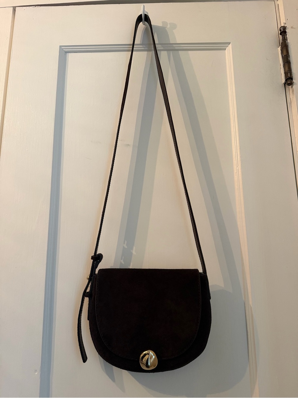 Madewell Dark Brown Suede Crossbody Bag - Picture 7 of 7